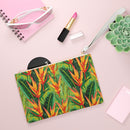 Sun-Kissed Rainforest Glow Clutch Bag – Tropical Saffiano Vegan Leather