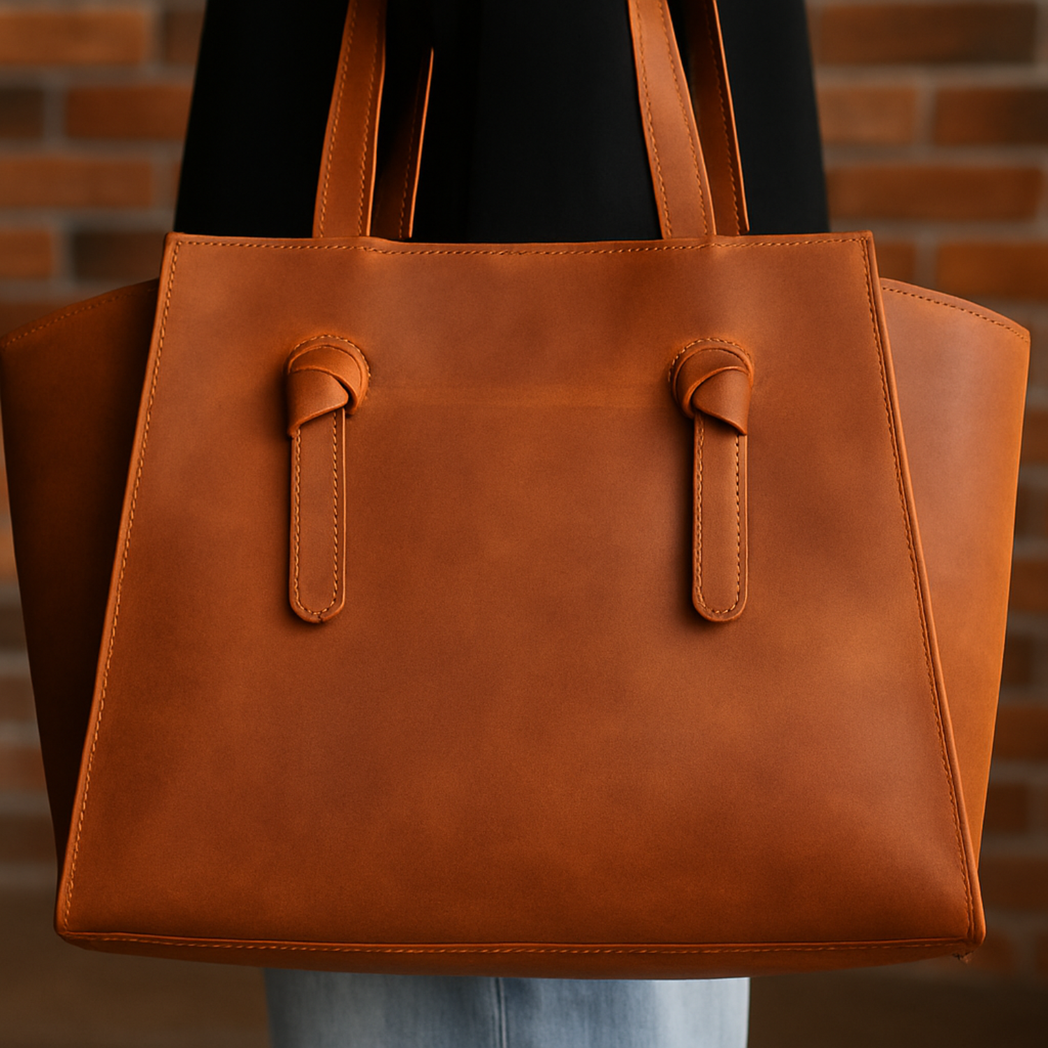 Leather shoulder bag