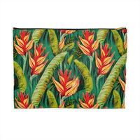 Luminous Botanical Dream Accessory Pouch – Vibrant Tropical Foliage Organizer for Everyday Use