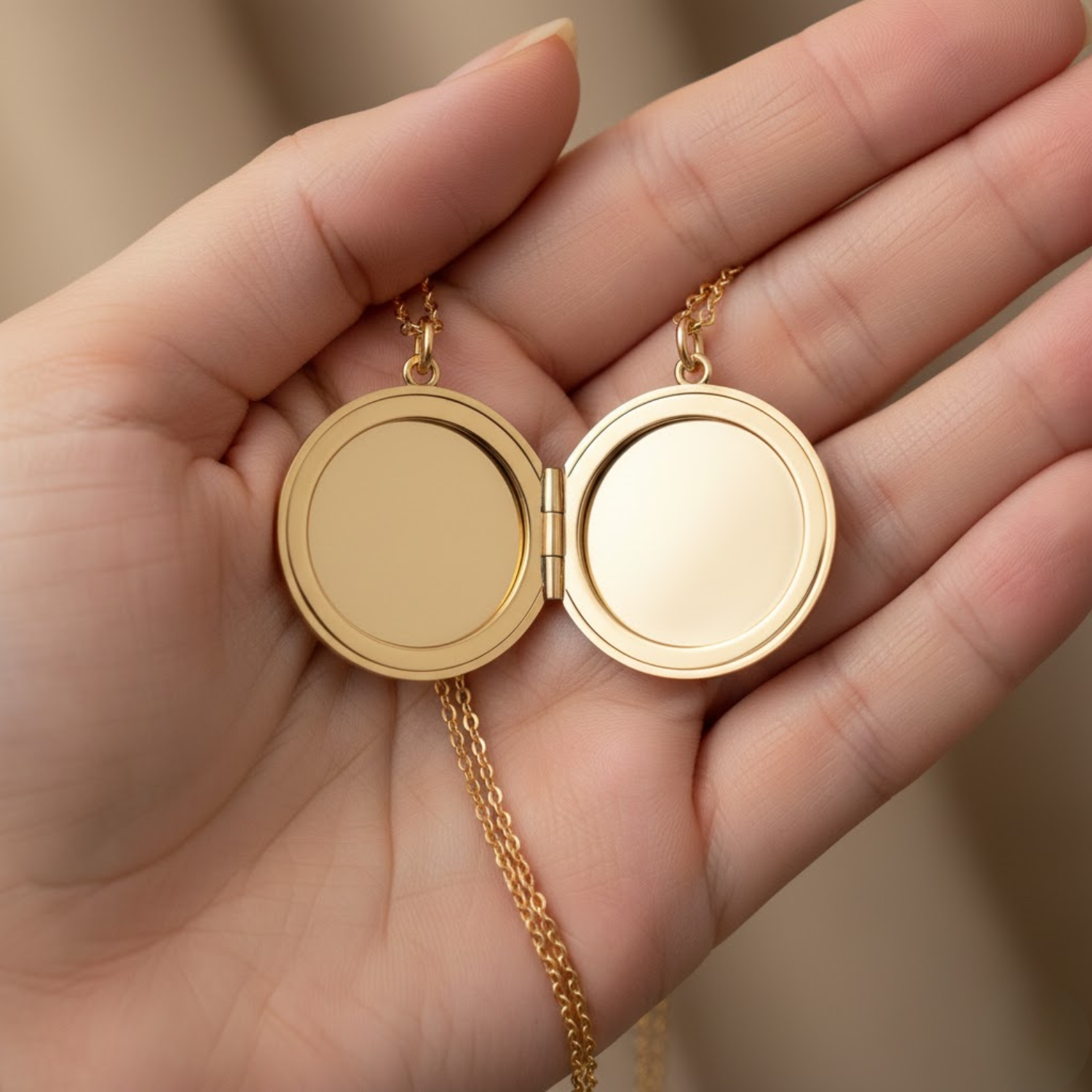 Photo locket necklace