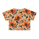 Sunlit Blooms Symphony Crop Tee – Radiant Floral Print Top for Effortless Chic