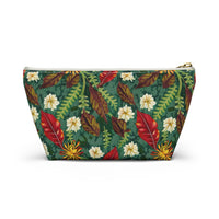 Autumn Bloom Harmony T-bottom Accessory Pouch – Elegant Botanical Print Organizer for Everyday Essentials