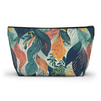 Tropical Twilight Elegance T-bottom Accessory Pouch – Chic Botanical Print Organizer for Everyday Use