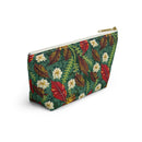 Autumn Bloom Harmony T-bottom Accessory Pouch – Elegant Botanical Print Organizer for Everyday Essentials