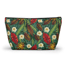Autumn Bloom Harmony T-bottom Accessory Pouch – Elegant Botanical Print Organizer for Everyday Essentials