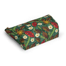 Autumn Bloom Harmony T-bottom Accessory Pouch – Elegant Botanical Print Organizer for Everyday Essentials
