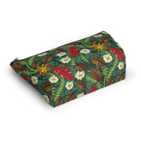 Autumn Bloom Harmony T-bottom Accessory Pouch – Elegant Botanical Print Organizer for Everyday Essentials