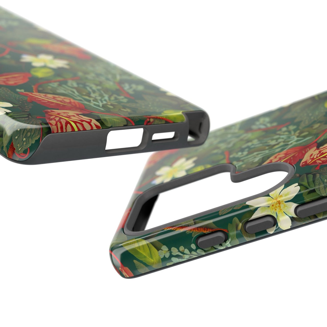 Emerald Crimson Garden Samsung Galaxy Tough Case – Dual-Layer Floral Protection