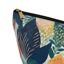 Tropical Twilight Elegance T-bottom Accessory Pouch – Chic Botanical Print Organizer for Everyday Use