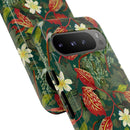 Emerald Crimson Garden Google Pixel Tough Case – Bold, Dual-Layer Floral Protection
