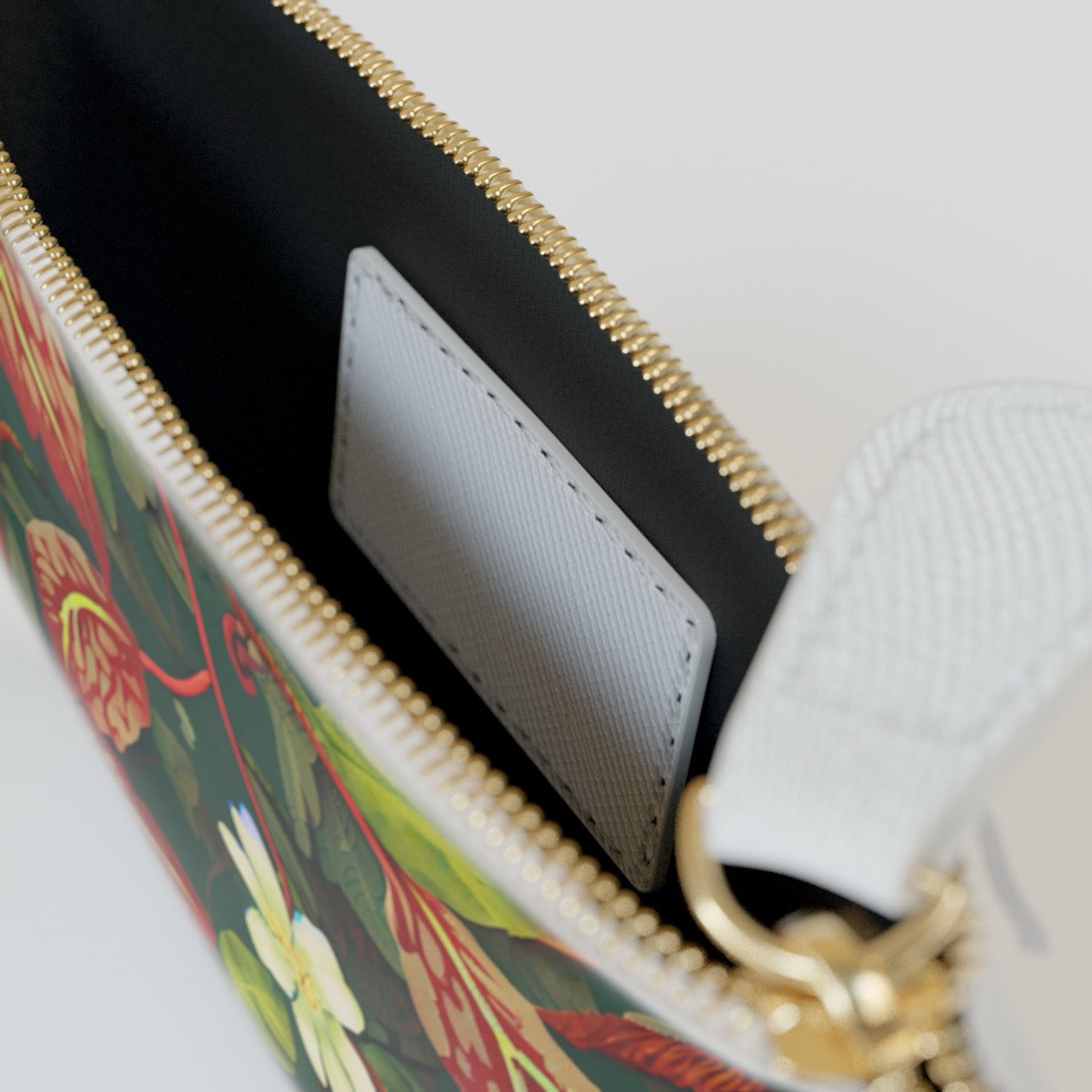 Emerald Crimson Garden Mini Clutch – Vibrant Cruelty-Free Leather
