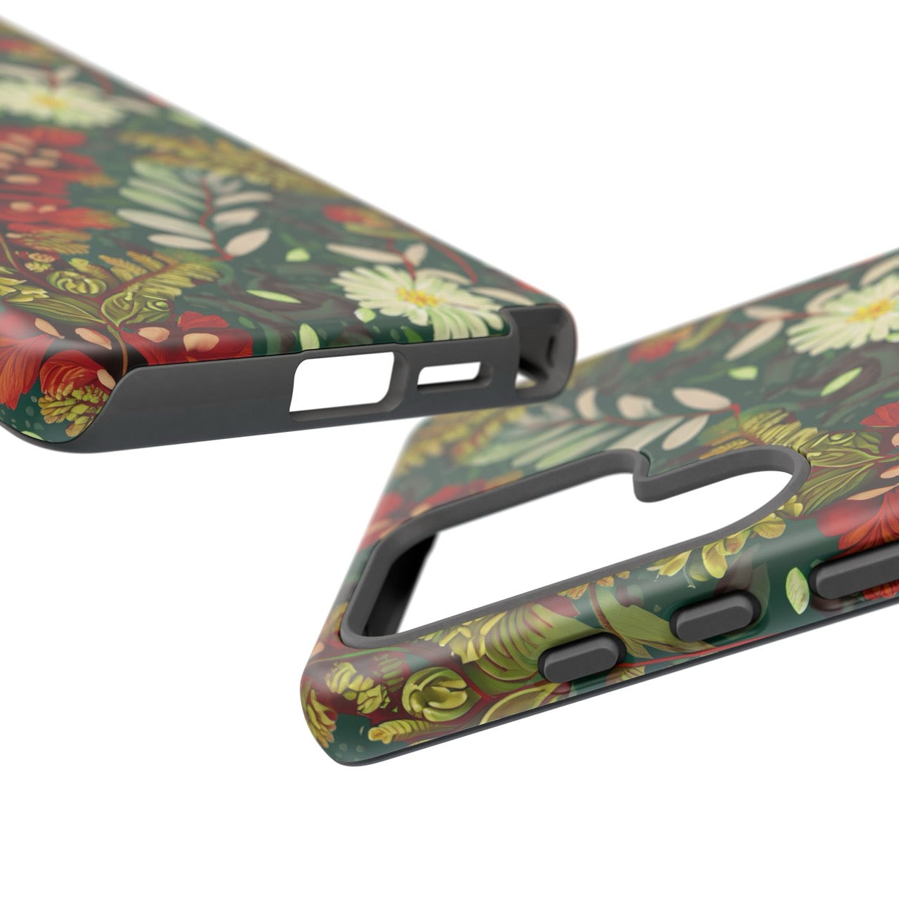 Crimson Flora Symphony Samsung Galaxy Case – Dual-Layer Floral Protection