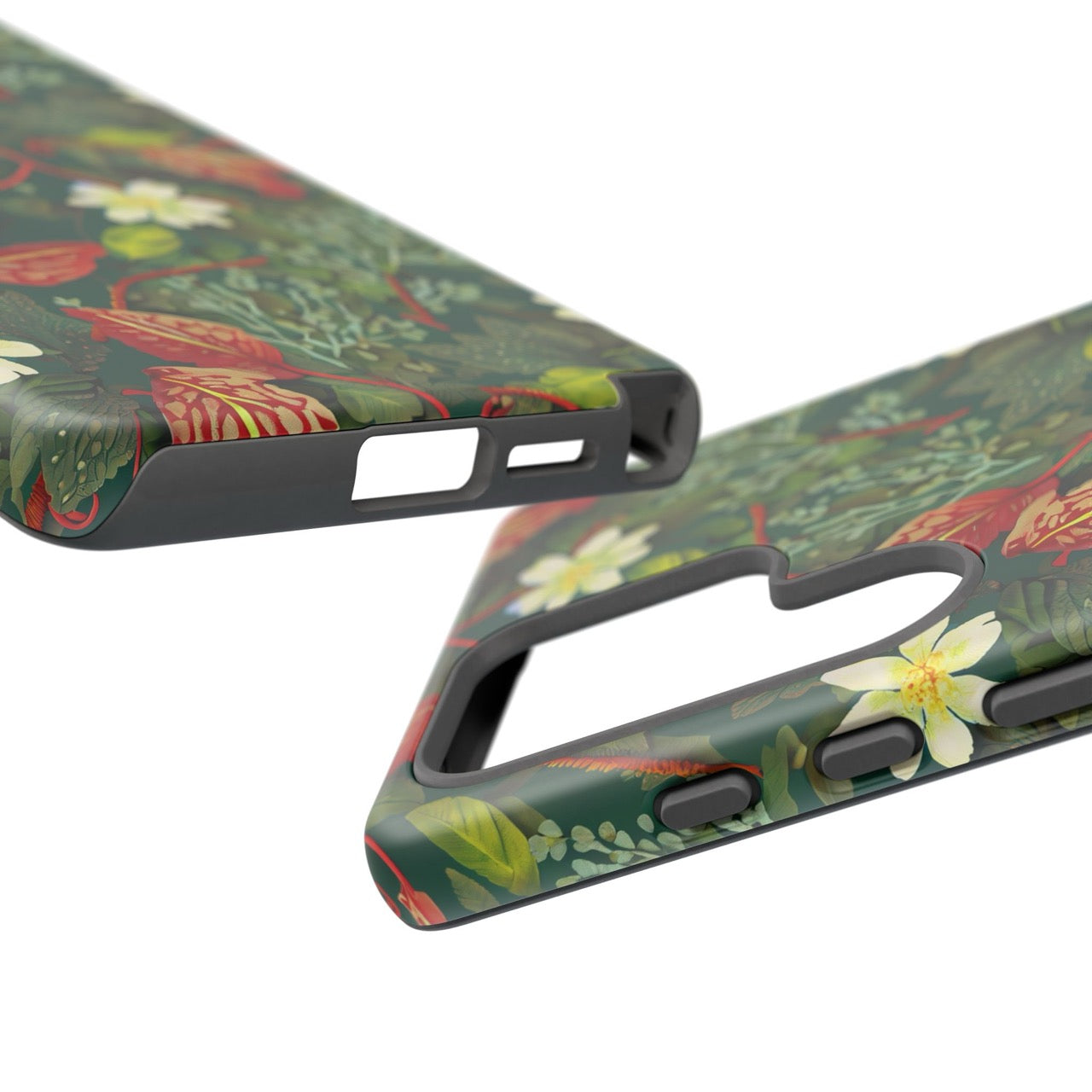 Emerald Crimson Garden Samsung Galaxy Tough Case – Dual-Layer Floral Protection