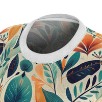 Floral Harmony Cascade Women's T-Shirt – Nature-Inspired Elegance for a Stylish Statement