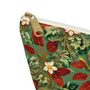 Golden Leaf Reverie T-bottom Accessory Pouch – Luxe Botanical Print Organizer for Everyday Essentials