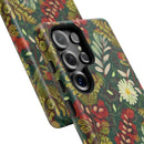 Crimson Flora Symphony Samsung Galaxy Case – Dual-Layer Floral Protection