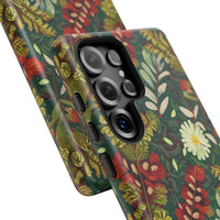 Crimson Flora Symphony Samsung Galaxy Case – Dual-Layer Floral Protection