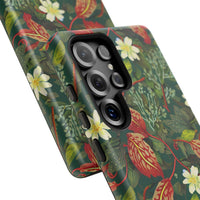 Emerald Crimson Garden Samsung Galaxy Tough Case – Dual-Layer Floral Protection