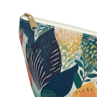 Tropical Twilight Elegance T-bottom Accessory Pouch – Chic Botanical Print Organizer for Everyday Use