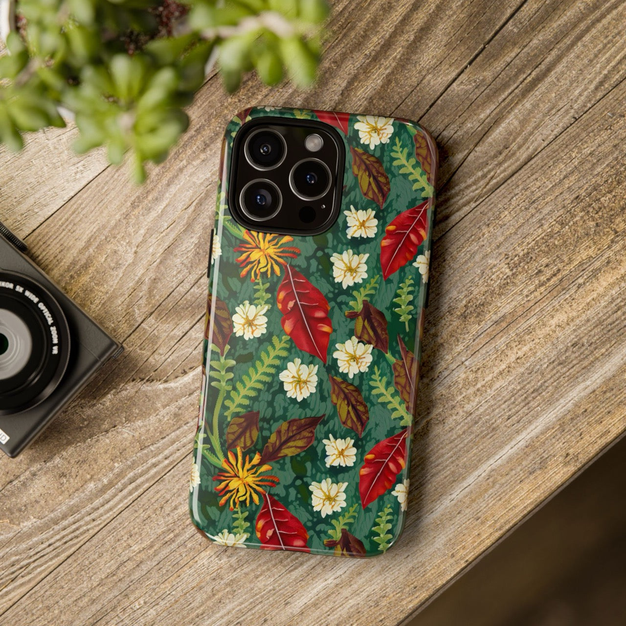 Autumn Bloom Harmony iPhone Tough Case – Vibrant Dual-Layer Protection