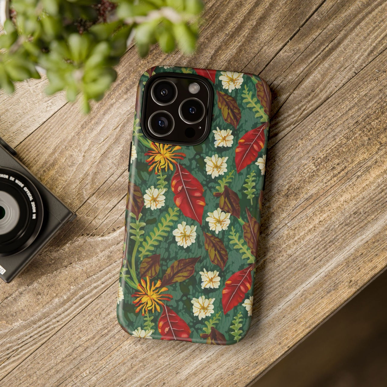Autumn Bloom Harmony iPhone Tough Case – Vibrant Dual-Layer Protection