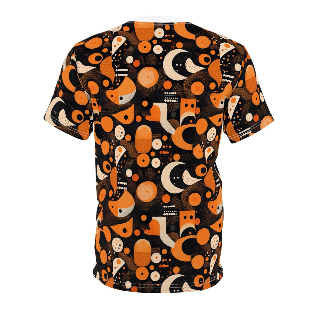 Cosmic Deco Fusion Men's T-Shirt – Bold Geometric Retro-Futuristic Print for Unique Style