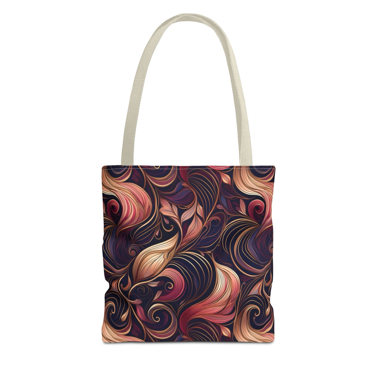 Golden Bloom Symphony Tote Bag – Elegant Swirls of Luxury and Style