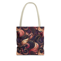 Golden Bloom Symphony Tote Bag – Elegant Swirls of Luxury and Style