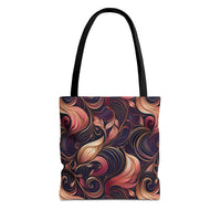 Golden Bloom Symphony Tote Bag – Elegant Swirls of Luxury and Style