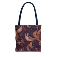 Velvet Flow Harmony Tote Bag – Elegant Swirls for Everyday Sophistication