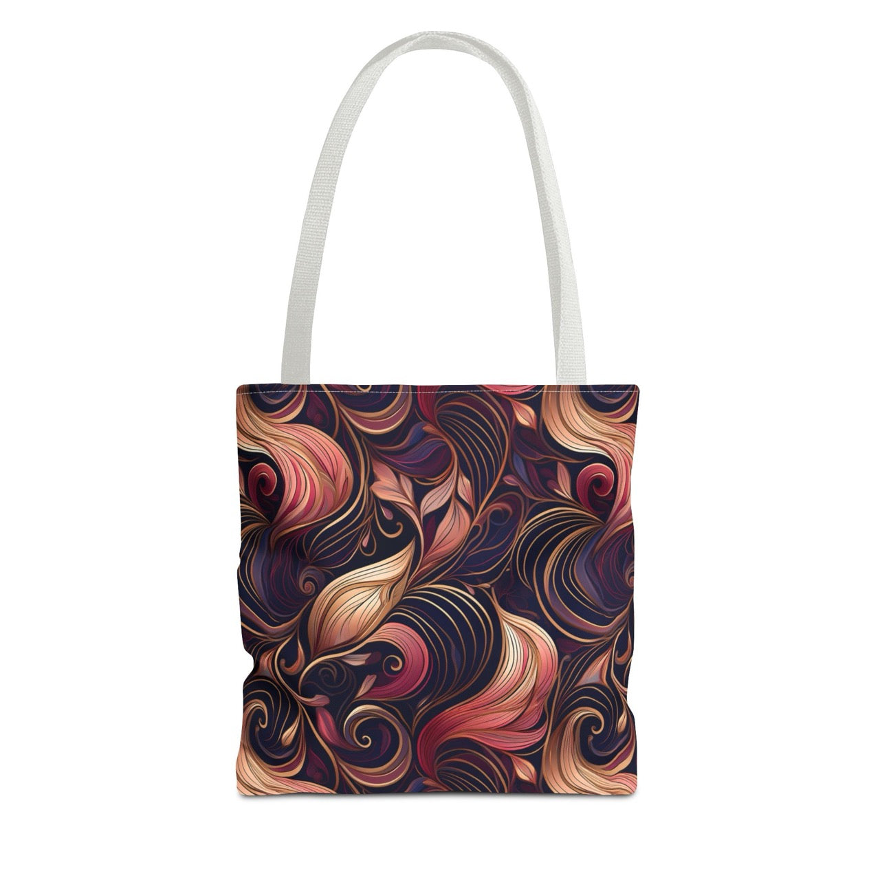 Golden Bloom Symphony Tote Bag – Elegant Swirls of Luxury and Style