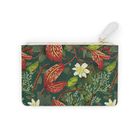 Emerald Crimson Garden Mini Clutch – Vibrant Cruelty-Free Leather