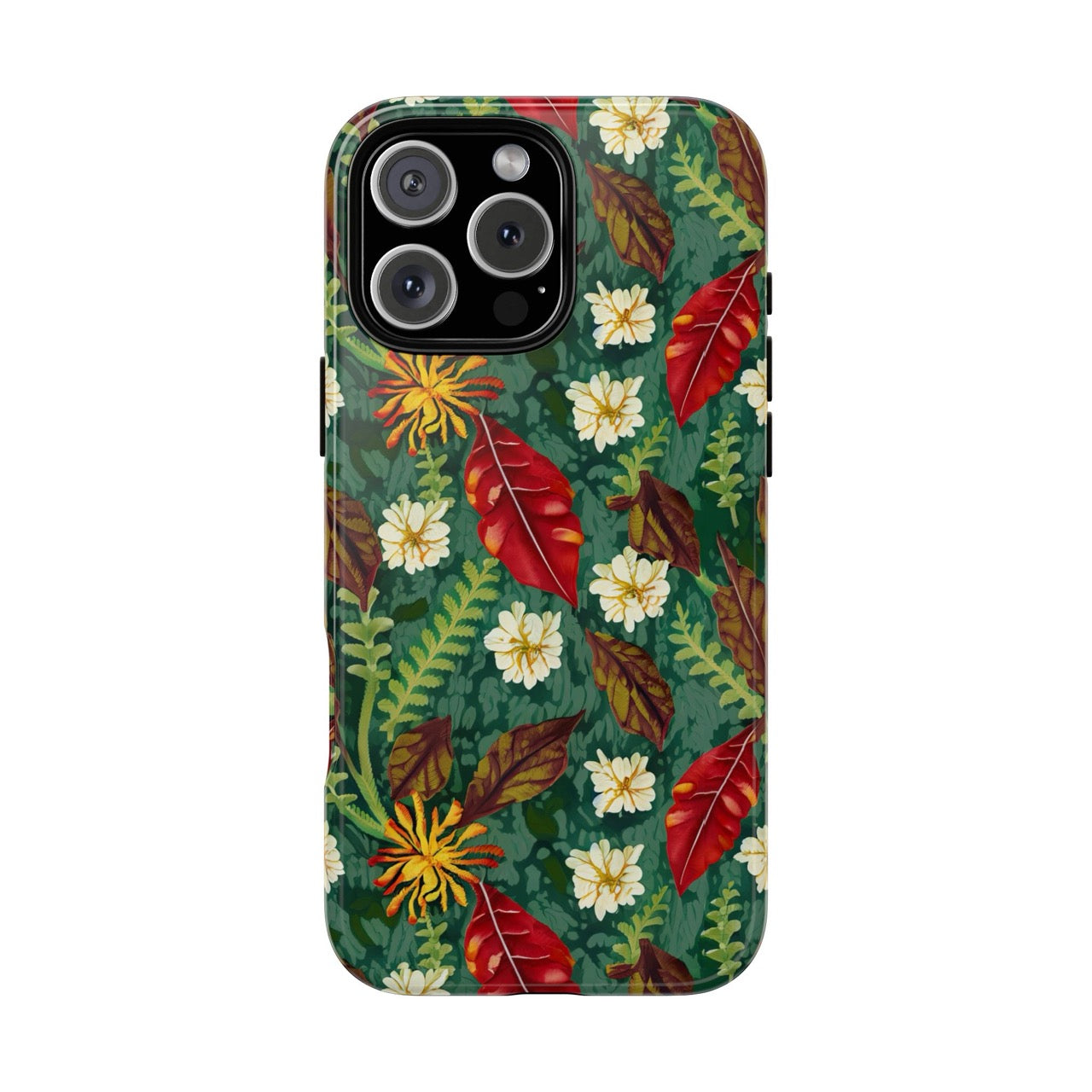 Autumn Bloom Harmony iPhone Tough Case – Vibrant Dual-Layer Protection
