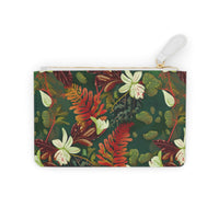 Verdant Cascade Elegance Mini Clutch – Vibrant Cruelty-Free Leather