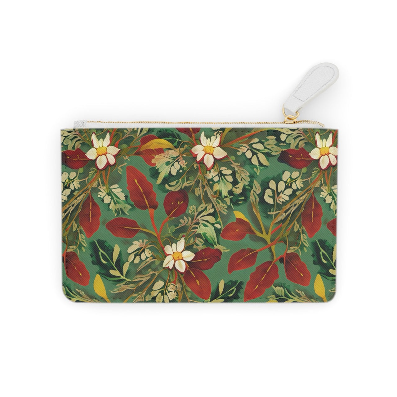 Golden Leaf Reverie Mini Clutch – Vibrant Cruelty-Free Leather