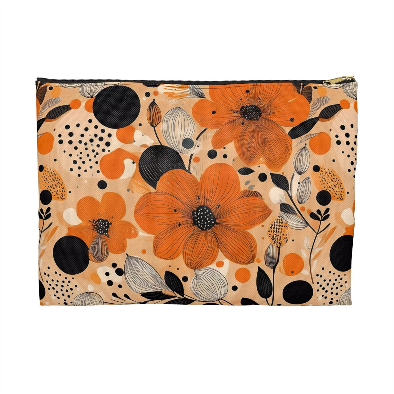Autumn Glow Blossoms Accessory Pouch – Chic Floral Organizer for Everyday Essentials