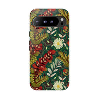 Crimson Flora Symphony Google Pixel Case – Dual-Layer Floral Protection