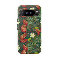 Emerald Crimson Garden Google Pixel Tough Case – Bold, Dual-Layer Floral Protection