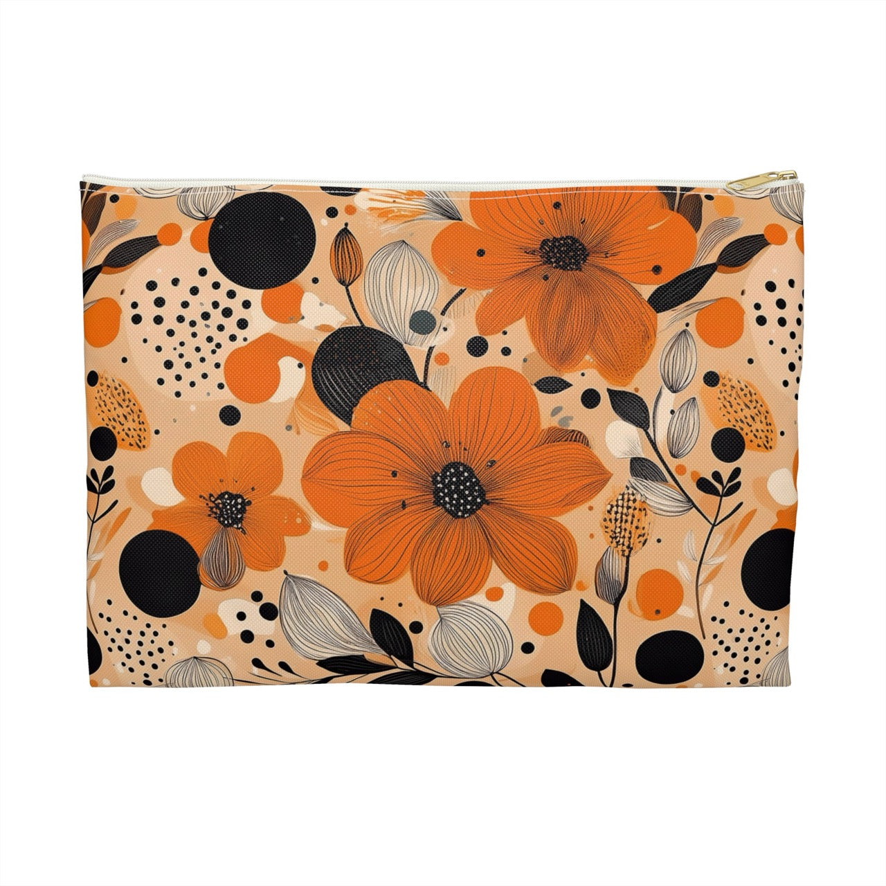 Autumn Glow Blossoms Accessory Pouch – Chic Floral Organizer for Everyday Essentials