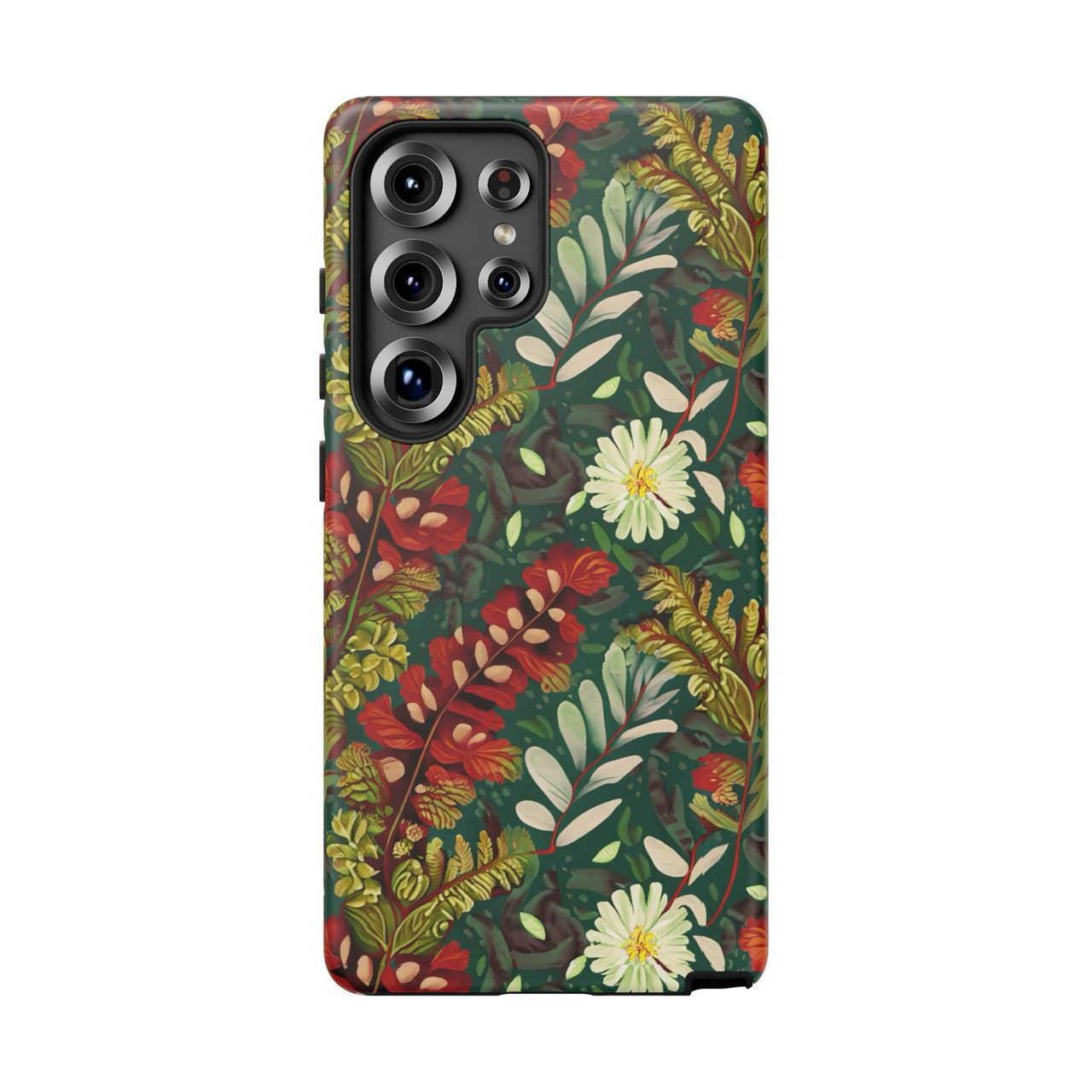 Crimson Flora Symphony Samsung Galaxy Case – Dual-Layer Floral Protection