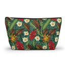 Autumn Bloom Harmony T-bottom Accessory Pouch – Elegant Botanical Print Organizer for Everyday Essentials