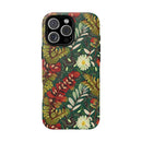 Crimson Flora Symphony iPhone Tough Case – Dual-Layer Floral Protection