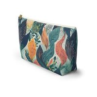 Tropical Twilight Elegance T-bottom Accessory Pouch – Chic Botanical Print Organizer for Everyday Use