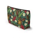 Autumn Bloom Harmony T-bottom Accessory Pouch – Elegant Botanical Print Organizer for Everyday Essentials