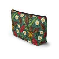 Autumn Bloom Harmony T-bottom Accessory Pouch – Elegant Botanical Print Organizer for Everyday Essentials