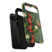 Emerald Crimson Garden Google Pixel Tough Case – Bold, Dual-Layer Floral Protection