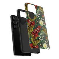 Crimson Flora Symphony Samsung Galaxy Case – Dual-Layer Floral Protection