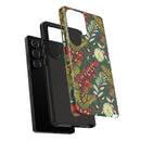 Crimson Flora Symphony Samsung Galaxy Case – Dual-Layer Floral Protection