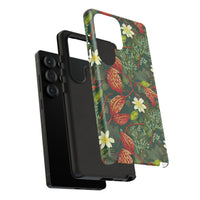 Emerald Crimson Garden Samsung Galaxy Tough Case – Dual-Layer Floral Protection
