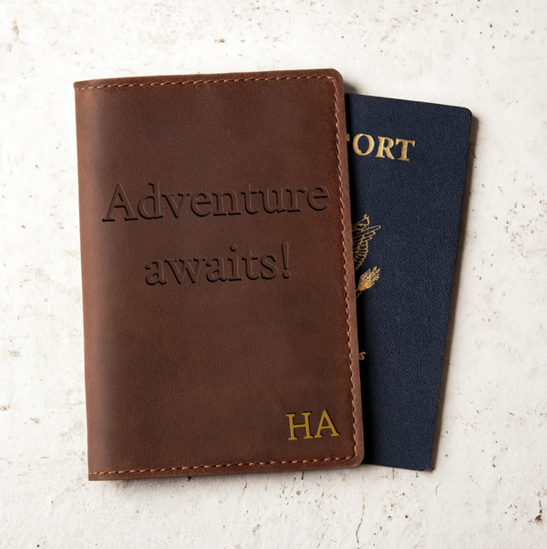 Leather passport holder